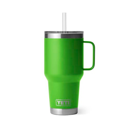 YETI Rambler 35 oz Straw Mug, Vacuum Insulated, Stainless Steel, Canopy Green