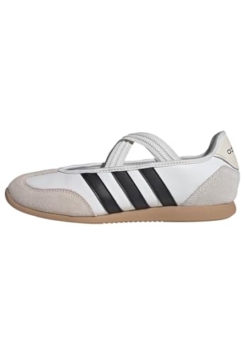 adidas Women's Barreda Mary Jane, White/Black/Gum, 8