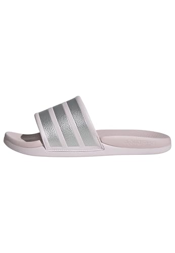 adidas Women's Adilette Comfort 2.0, Almost Pink/Silver Metallic/Almost Pink