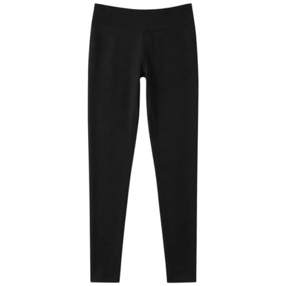 Womens Winter Leggings Crossover Warm Fleece Lined Thermal Leggings Black