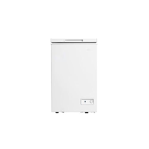 Danby DCF035A6WM 3.5 cu. ft. Chest Freezer with Garage Ready Performance, Manual Defrost, Durable Freestanding Compact Deep Freezer with 1-Year Warranty, White