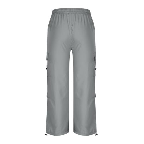 Jogging Pants for Women Cargo Pants Women Baggy Elastic Wide Leg Jogging Sweatpants Fall Casual Plus Size Trousers for Outdoor Travel Hiking Dark Gray XS