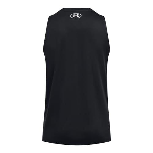 Under Armour Women's Velocity Solid Tank Top, (001) Black / / Metallic Silver, Medium