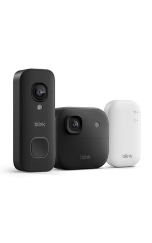 Blink Wired Doorbell 2K+ (all-new) and Outdoor 2K+ (newest model) — 2K video, enhanced audio. Sync Module Core included (Black)
