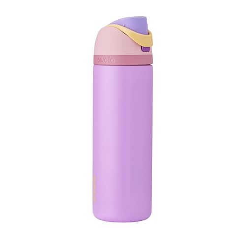 Owala Disney Princess FreeSip Insulated Stainless Steel Water Bottle with Straw for Sports and Travel, BPA-Free Sports Water Bottle, 24 oz, Rapunzel