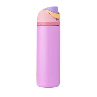 Owala Disney Princess FreeSip Insulated Stainless Steel Water Bottle with Straw for Sports and Travel, BPA-Free Sports Water Bottle, 24 oz, Rapunzel