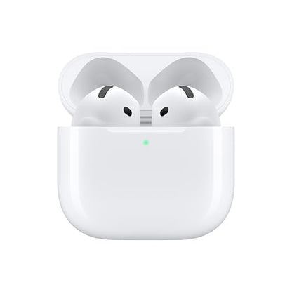 Apple AirPods 4 Wireless Earbuds, Bluetooth Headphones, Personalized Spatial Audio, Sweat- and Water-Resistant, USB-C Charging Case, H2 Chip, Up to 30 Hours of Battery Life