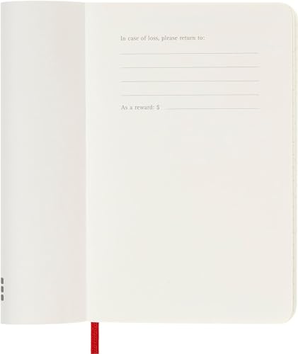 Moleskine Classic 12 Month 2025 Weekly Planner, Soft Cover, Pocket (3.5" x 5.5"), Scarlet Red, 144 pages