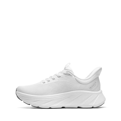 ALLSWIFIT Women's Slip On Stability Running Walking Shoe,White,7.5 | Hands-Free,Non-Slip,Arch Support Cushion,Comfortable,Breathable,Lightweight,Athletic,Gym,Workout,Sport,Sneaker,Wider Outsole