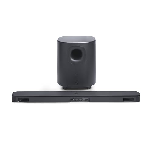 JBL Bar 500MK2-5.1 Channel soundbar System with Dolby Atmos, MultiBeam 3.0 & PureVoice 2.0, 750W with 10" Sub, Easy Sound Calibration, and Works with Voice Assistant-Enabled Speakers (Black)