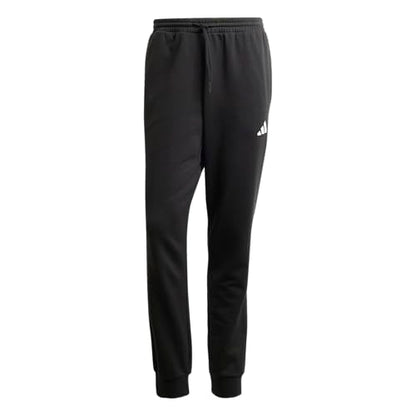 Adidas Mens Essentials Feel Cozy Fleece Sportswear Pants,Black/White,Medium