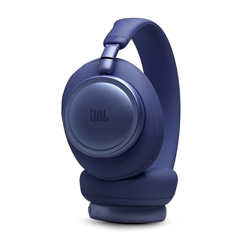 JBL Live 780NC - Wireless Over-Ear Noise Cancelling Headphones, Adaptive Noise Cancelling, Bluetooth, Foldable, 40mm Dynamic Driver - Blue
