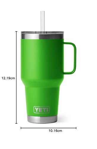 YETI Rambler 35 oz Straw Mug, Vacuum Insulated, Stainless Steel, Canopy Green