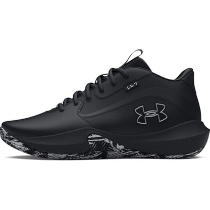 Under Armour Unisex-Adult Lockdown 7 Sneaker, (003) Black/Black/Metallic Silver, 12 Women/10.5 Men