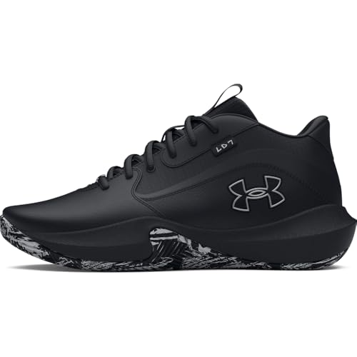 Under Armour Unisex-Adult Lockdown 7 Sneaker, (003) Black/Black/Metallic Silver, 12 Women/10.5 Men