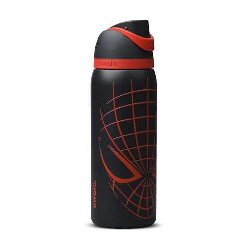 Marvel Owala FreeSip Insulated Stainless Steel Water Bottle with Straw, BPA-Free Sports Water Bottle, Great for Travel, 32 Oz, Night Watch