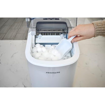 FRIGIDAIRE EFIC189-Silver Compact Ice Maker, 26 lb per Day, Silver