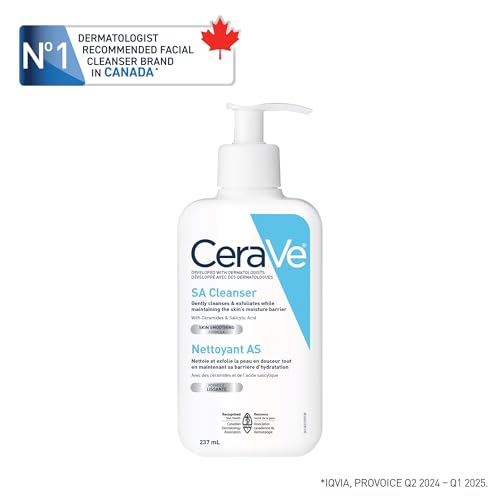 CeraVe Salicylic Acid Cleanser, Renewing Exfoliating Face Wash With Vitamin D for Normal Skin, Fragrance Free, Verified by CeraVe, 473ml