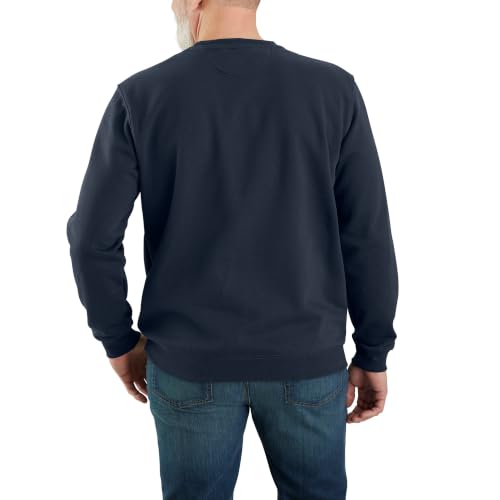 Carhartt Men's Midweight Crewneck Sweatshirt, New Navy, Large