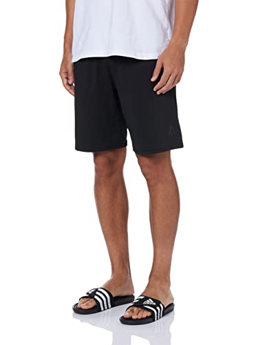 adidas Unisex-Adult Adissage, Core Black/White/Core Black, 8/9 | Massage Slides, Cloudfoam Footbed, EVA Massage Nubs, Adjustable Hook-and-Loop Closure, For Post-Workout Recovery