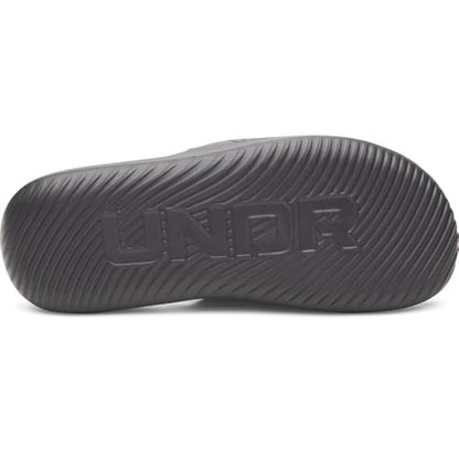 Under Armour Men's Ignite Pro 8 Fixed Band Slides Sandal, (001) Black/Black/Black, 10