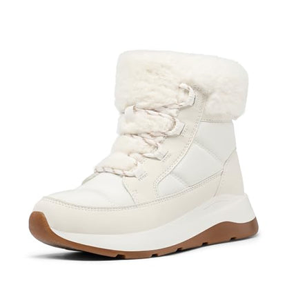 DREAM PAIRS Women's Waterproof Ankle Winter Snow Boots,Off-White,7