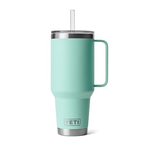 YETI Rambler 42 oz Straw Mug, Vacuum Insulated, Stainless Steel, Seafoam