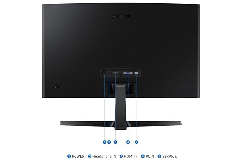 Samsung 24-inch FHD Black Curved Screen Monitor with 100 Hz Refresh Rate, Game Mode, Eye Saver Mode - (LS24D368GANXZA) [Canada Version]