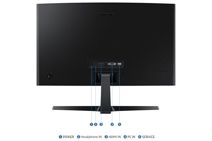 Samsung 24-inch FHD Black Curved Screen Monitor with 100 Hz Refresh Rate, Game Mode, Eye Saver Mode - (LS24D368GANXZA) [Canada Version]