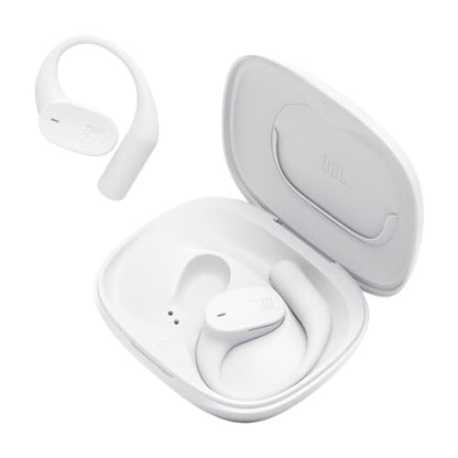 JBL Sense Lite - True Wireless Open-Ear Headphones, JBL OpenSound Technology, IP54 Water and dust Resistant, 4 mics for Crisp, Clear Calls, Up to 32 Hours of Battery Life, Plus Speed Charge - White