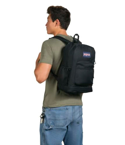 JanSport Cross Town Plus Laptop 26L Backpack, Black | 15 inch Padded Laptop Sleeve, Water Bottle Pocket, Commuter Rucksack for Travel