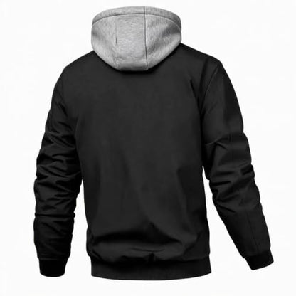 Generic Mens Fall Winter Bomber Jacket Hooded Casual Quilted Puffer Jackets | Men's Tactical Jacket Soft Linner 2 in 1 Winter Jackets Full Zip Parka Jacket with Hood Thicken Snow Ski Quilted Jackets