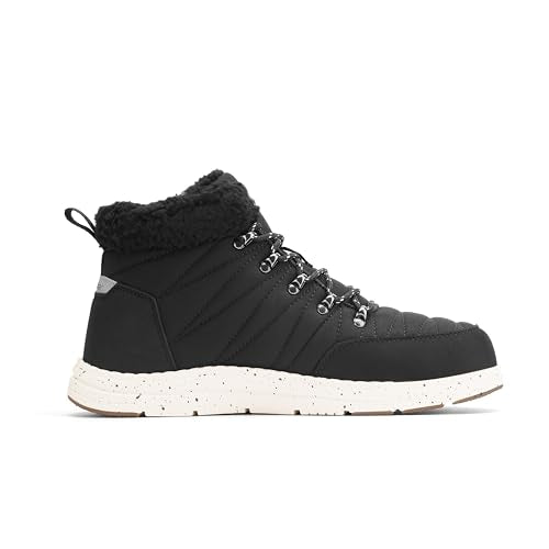 Bruno Marc Mens Winter Boots Snow Boots,Black,12