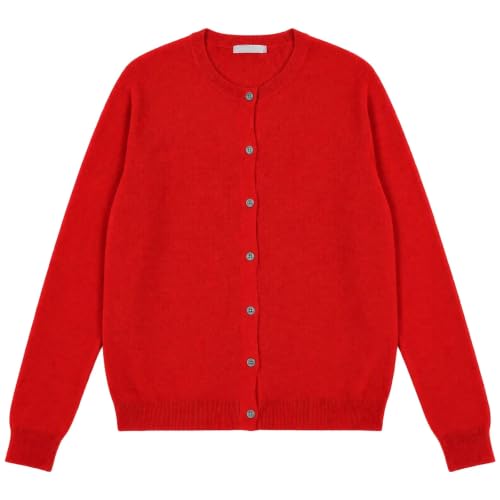 Women Sweaters Womens Cardigan Button Cardigan Knit Top Red