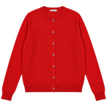 Women Sweaters Womens Cardigan Button Cardigan Knit Top Red