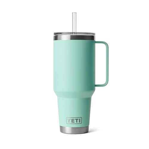 YETI Rambler 42 oz Straw Mug, Vacuum Insulated, Stainless Steel, Seafoam
