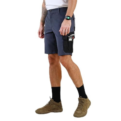 CALECARPEN Work Shorts for Men Construction Mens Workwear Utility Cargo Stretch Water Repellent Tactical Loose Fit Short