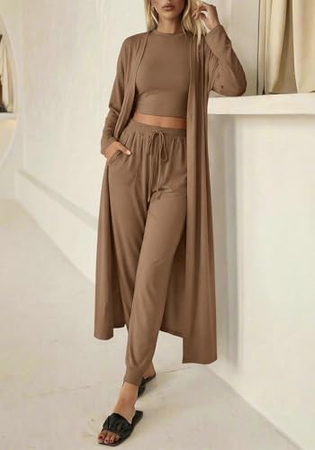 BTFBM Lounge Sets For Women 3 Piece Lightweight Sweatsuit Womens Clothes