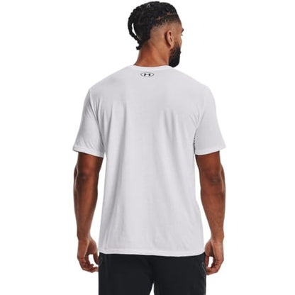 Under Armour Men's Sportstyle Logo Short Sleeve T Shirt, (100) White / / Black, Large