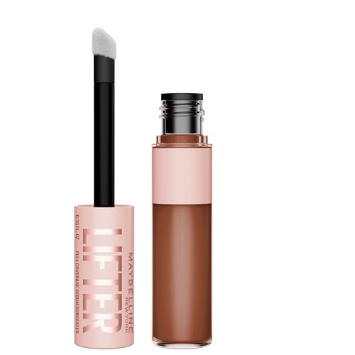 Maybelline Lifter Serum Concealer, Radiant Concealer with Full Coverage, Includes 2% Peptides + Caffeine to Hydrates & Brightens Under Eyes, 105, 1 Count