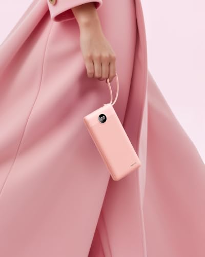 Coowisty 10000mAh Portable Charger for iPhone, Built in 4 Cables Power Bank