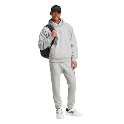 Adidas Men's All SZN Fleece Hoodie, Medium Grey Heather, X-Large