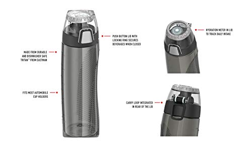 THERMOS Tritan Hydration Bottle with Meter, 24oz, Teal