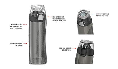 THERMOS Tritan Hydration Bottle with Meter, 24oz, Teal