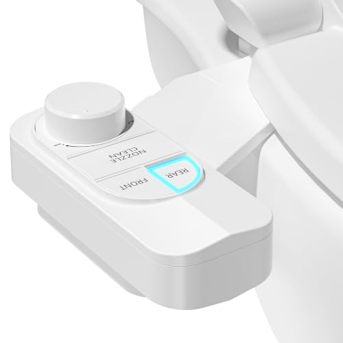 SAMODRA Non-Electric Bidet Attachment for Toilet – Self-Cleaning Dual Nozzle (Frontal & Rear Wash), Adjustable Water Pressure, Fits Most Toilets, Easy Installation (Classic White)