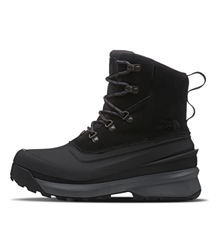 THE NORTH FACE Chilkat V Lace-Up Waterproof Snow Boot, Blk/Asphalt Gy, 8