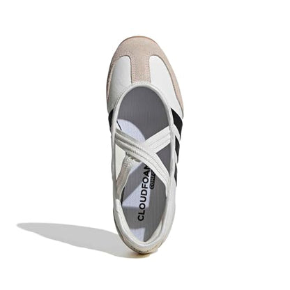 adidas Women's Barreda Mary Jane, White/Black/Gum, 8