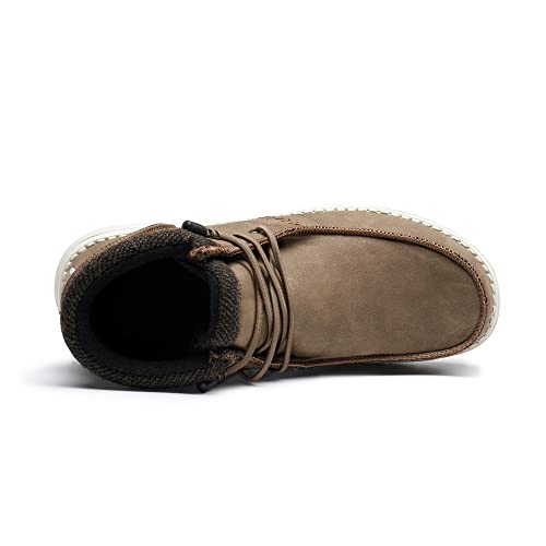 Bruno Marc Men's Slip On Winter Boots,Brown,9