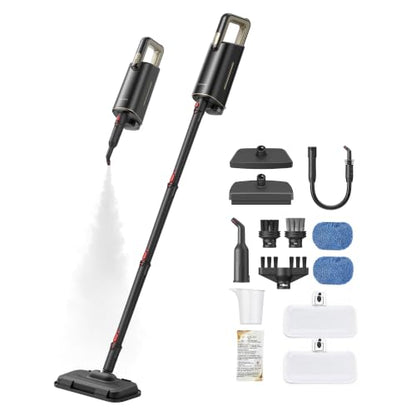 DREAME SH10 Steam Mop with Detachable Handheld Steamer, 13-in-1 Portable Steam Cleaner, 3.8 lbs Lightweight Body, 15sec Steam-Up, 212℉ Steam Cleaning, 350ml Water Tank, Safety System