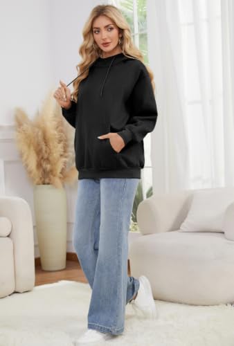 Hithymo Travel Hoodie with Eye Mask Cotton Blend Lightweight Sweatshirts